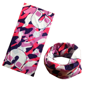 Bandana multifonctionnel en polyester imprimé camouflage pour filles promotionnelles